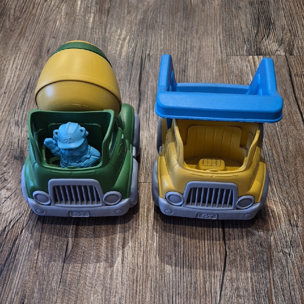 Green Toys Cement Mixer and Dump Truck Set